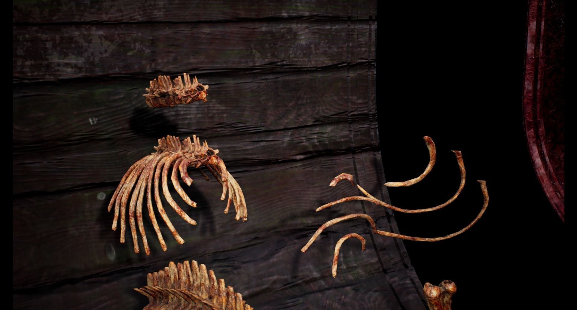 Mega body and bones parts with skulls collection Low-poly 3D model_19