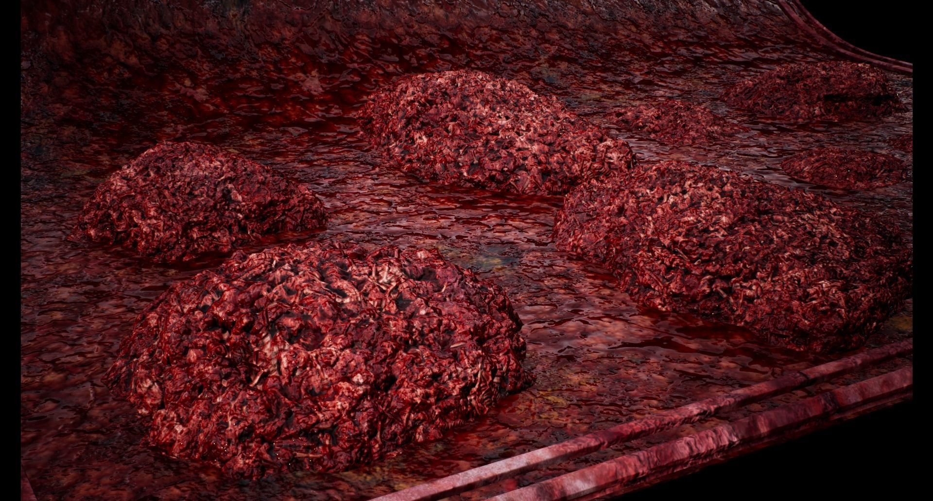 Mega body and bones parts with skulls collection Low-poly 3D model_43