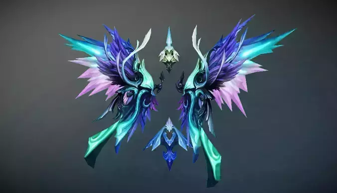 Futuristic Neon Wing