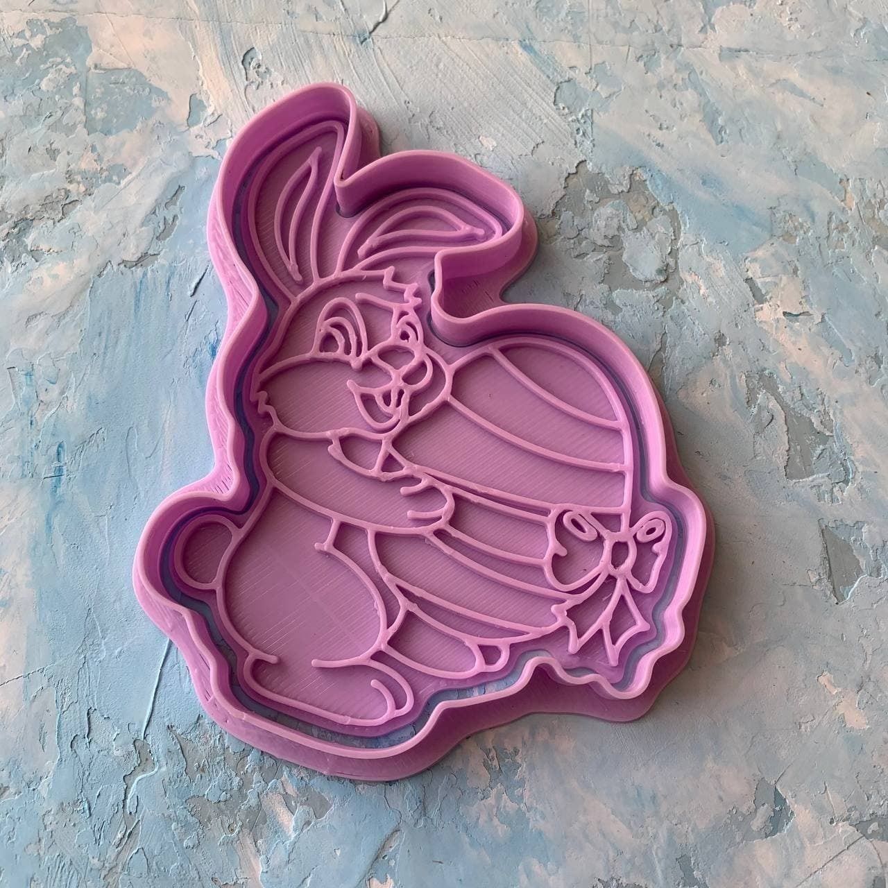 Easter bunny Cookie Cutter 3D print model_3