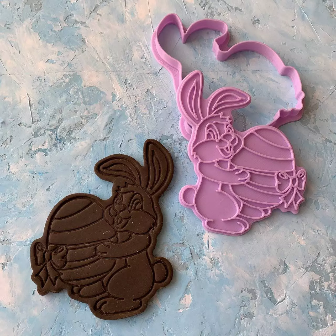 Easter bunny Cookie Cutter 3D print model_0