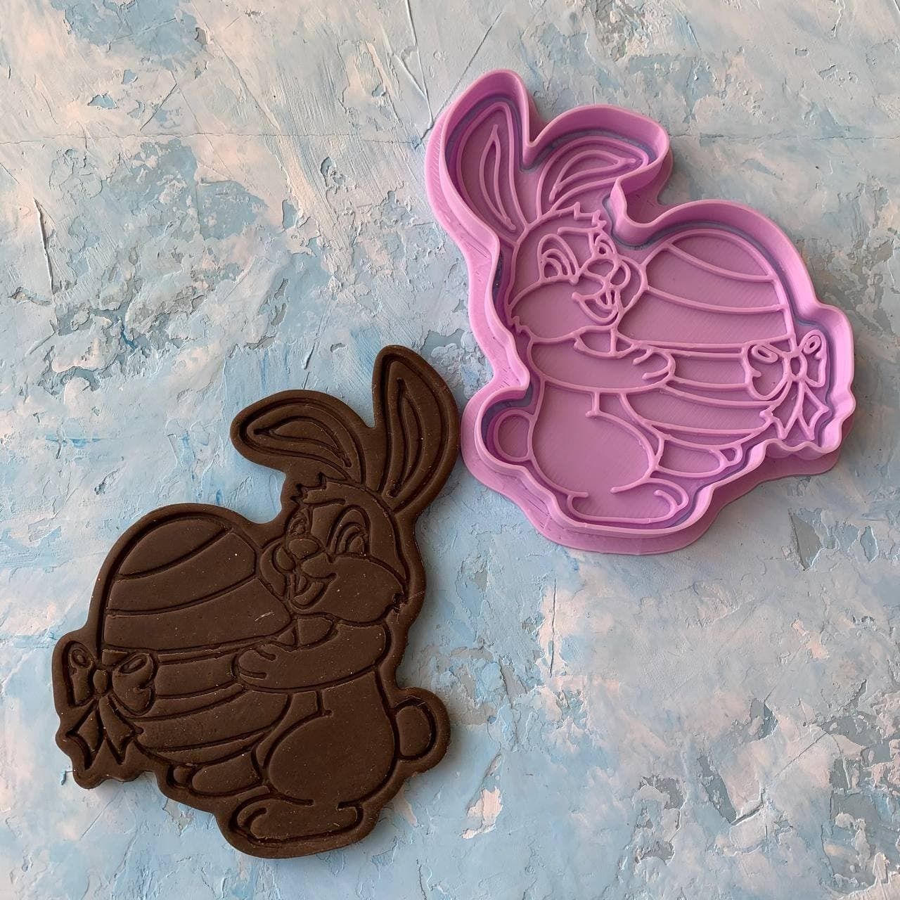 Easter bunny Cookie Cutter 3D print model_1