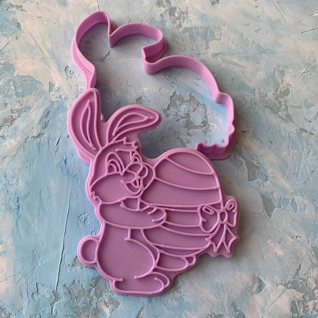Easter bunny Cookie Cutter 3D print model_4