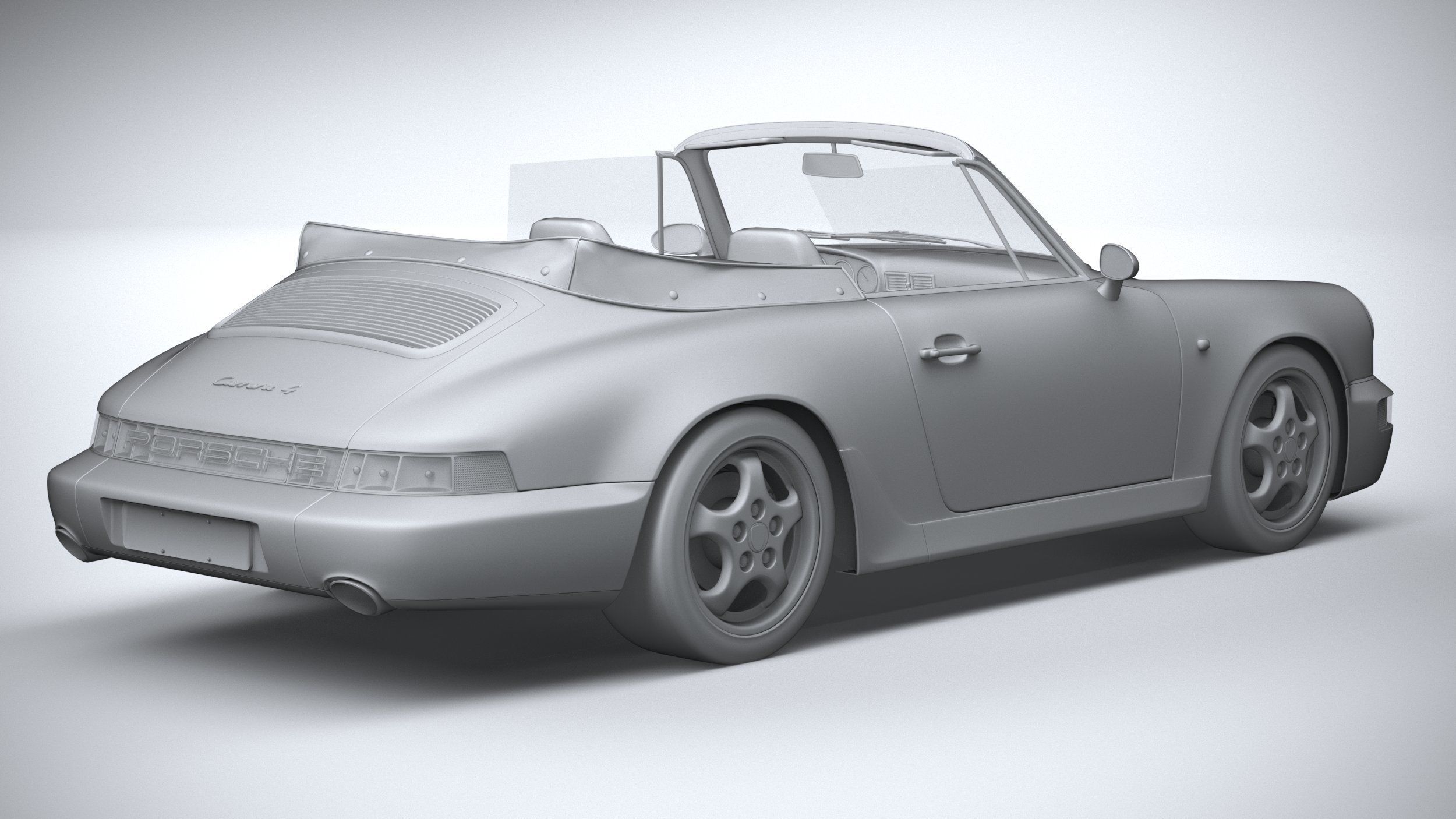 Porsche 911 964 Cabrio 1993 3D model_25