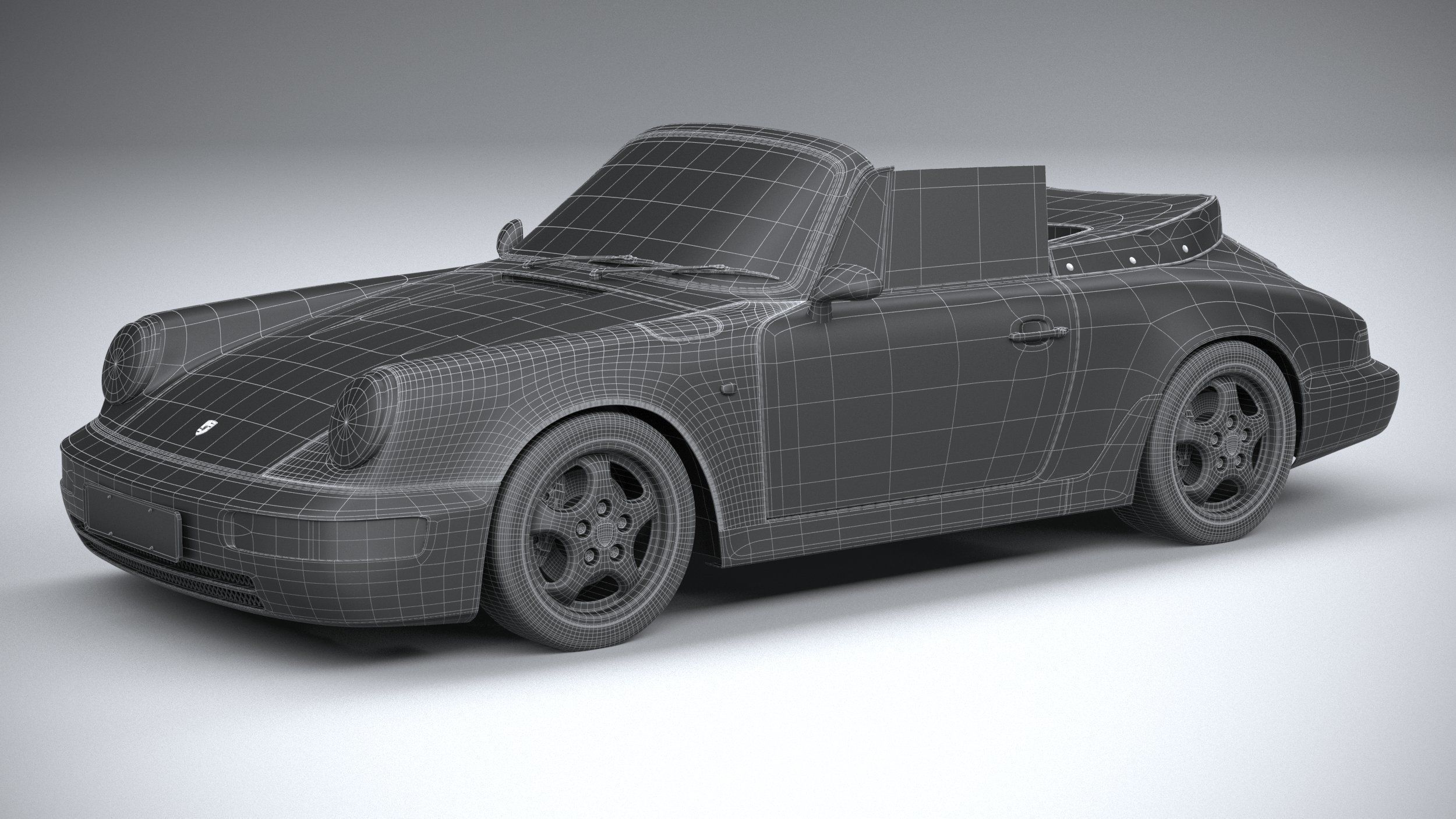 Porsche 911 964 Cabrio 1993 3D model_31
