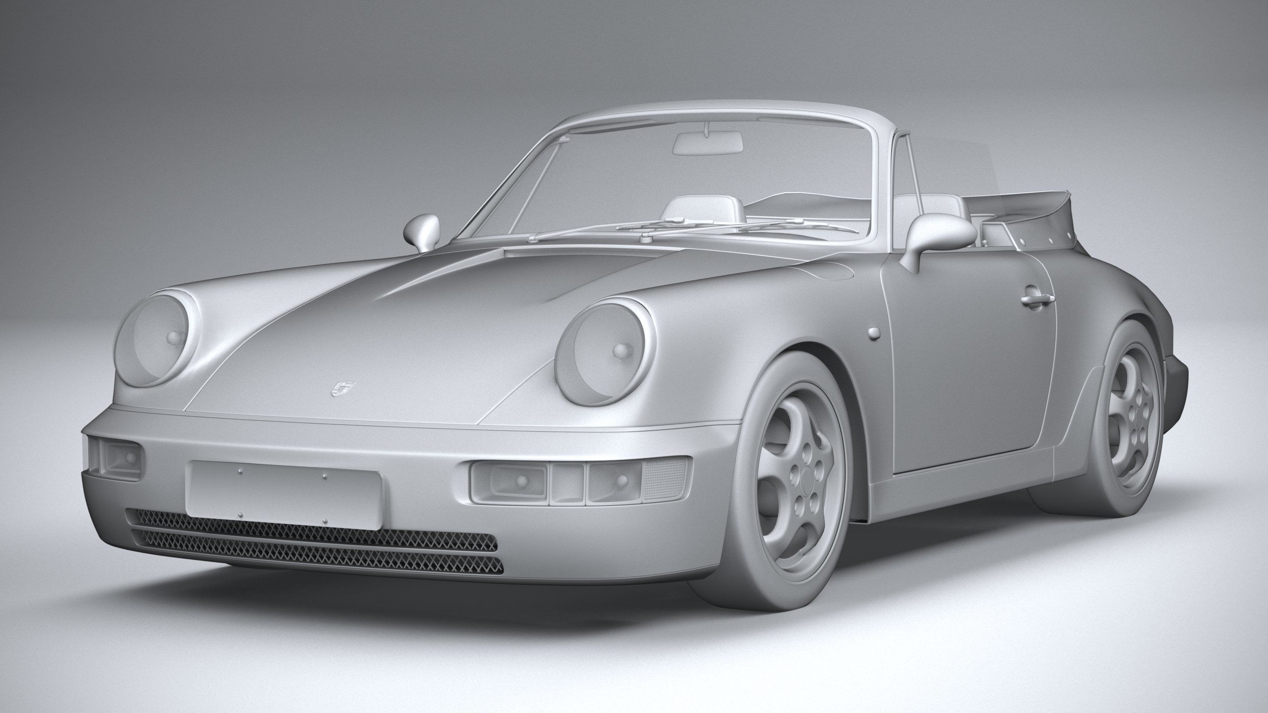 Porsche 911 964 Cabrio 1993 3D model_20