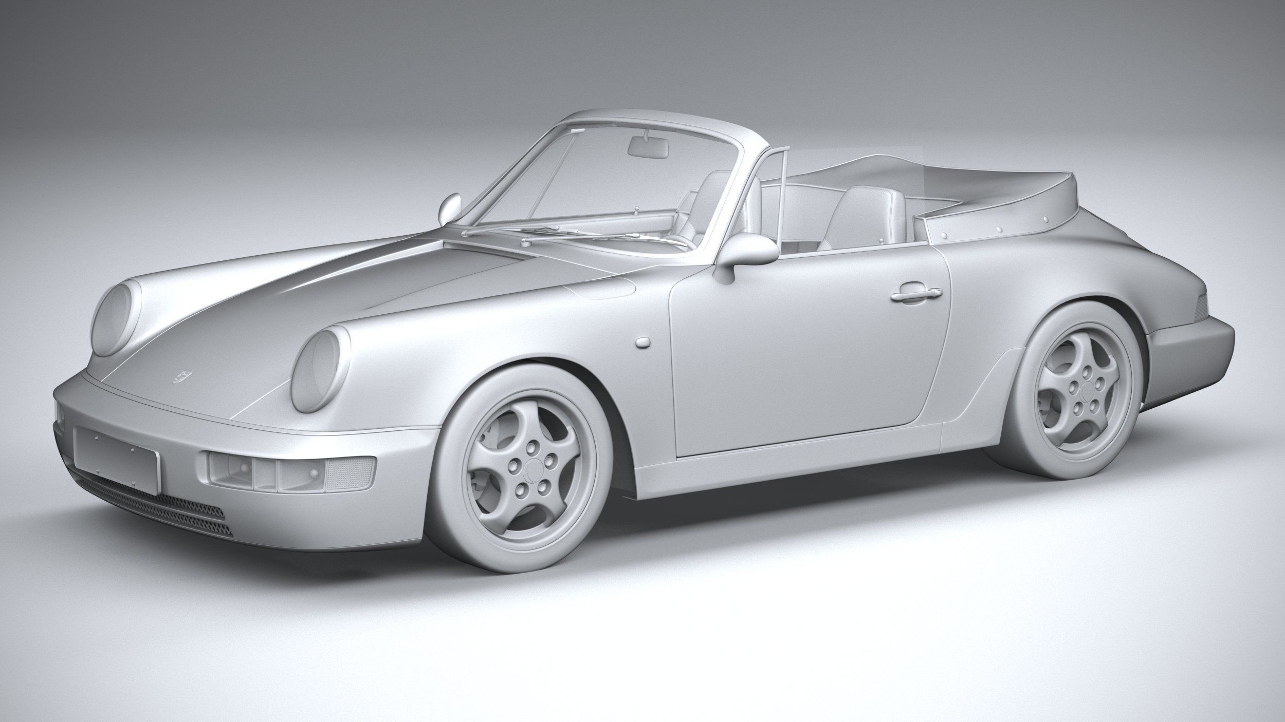 Porsche 911 964 Cabrio 1993 3D model_19