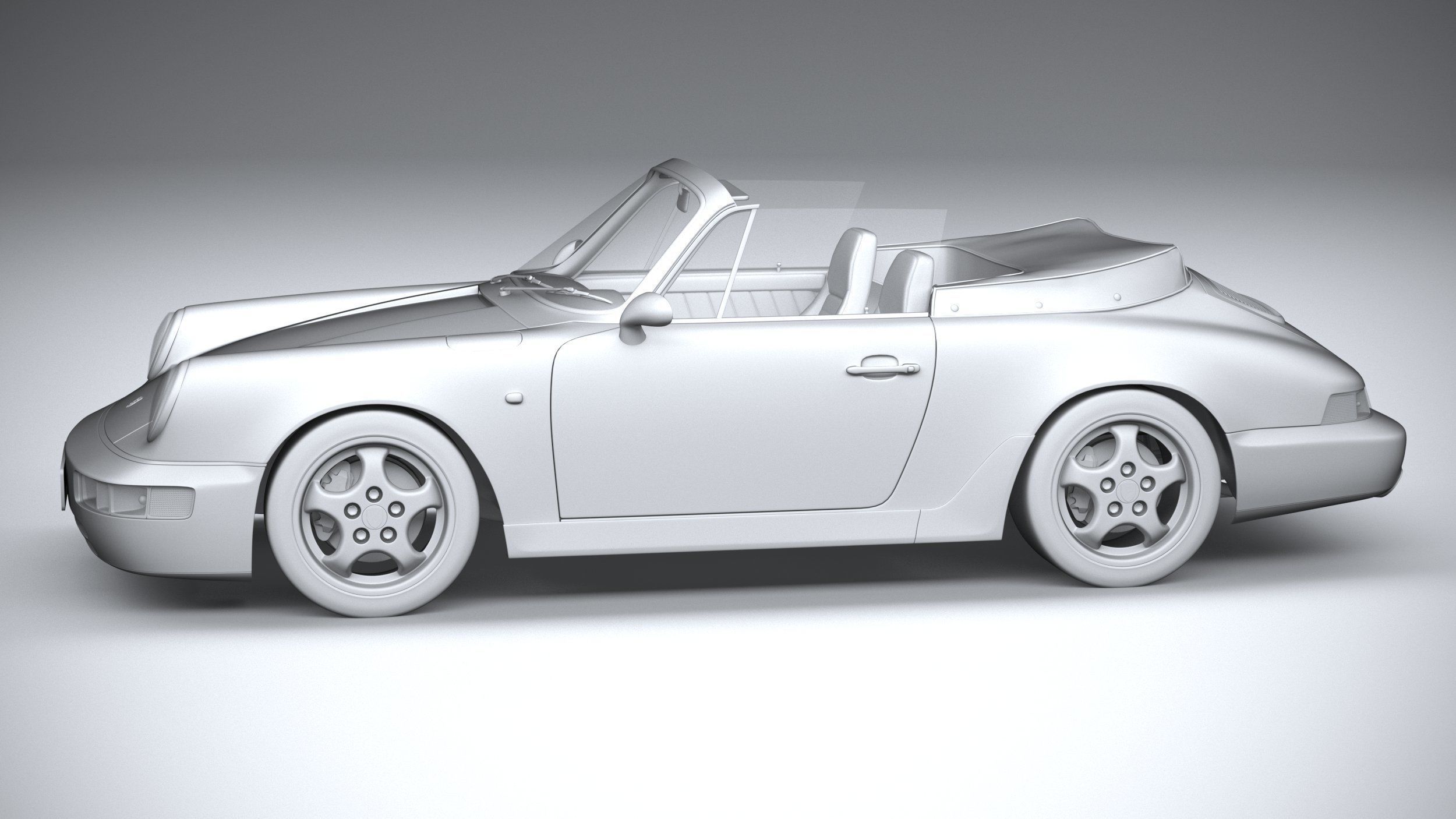 Porsche 911 964 Cabrio 1993 3D model_22