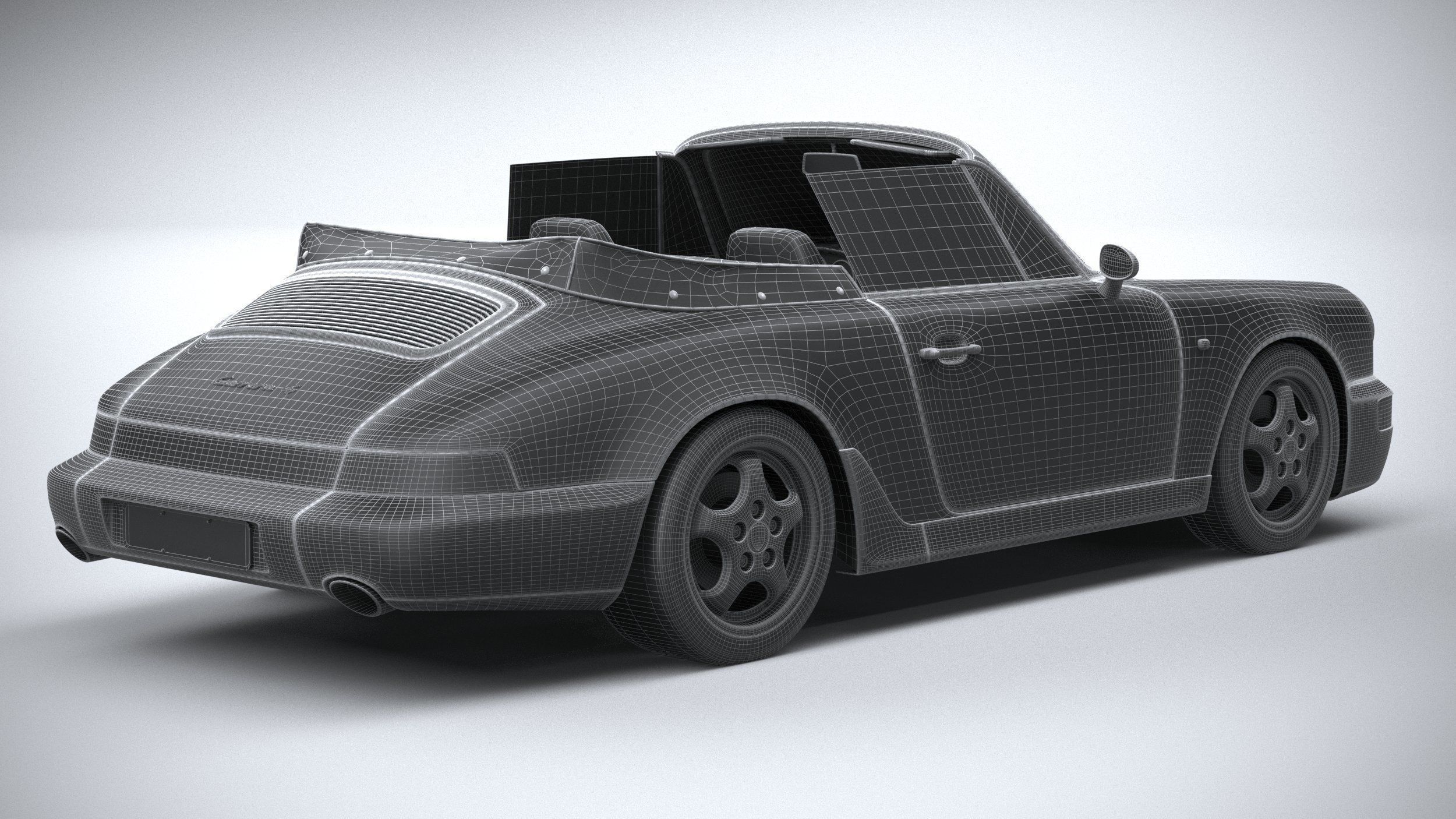Porsche 911 964 Cabrio 1993 3D model_30