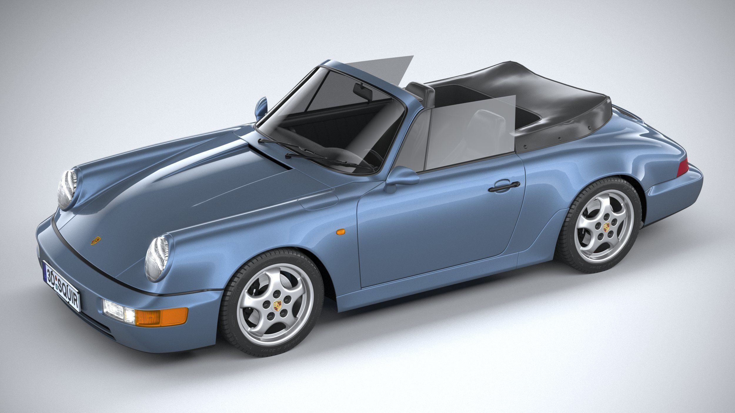 Porsche 911 964 Cabrio 1993 3D model_7