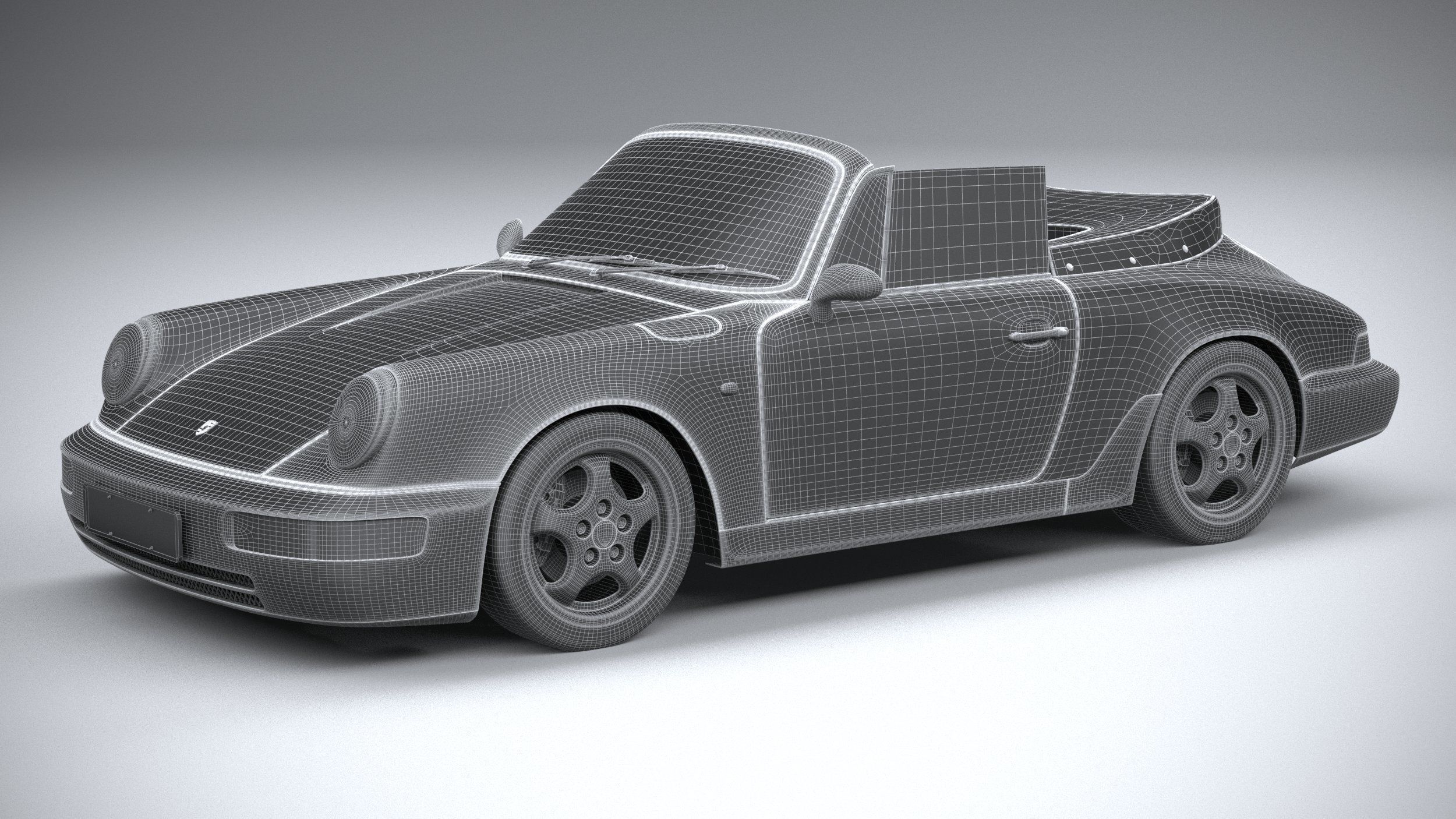 Porsche 911 964 Cabrio 1993 3D model_29