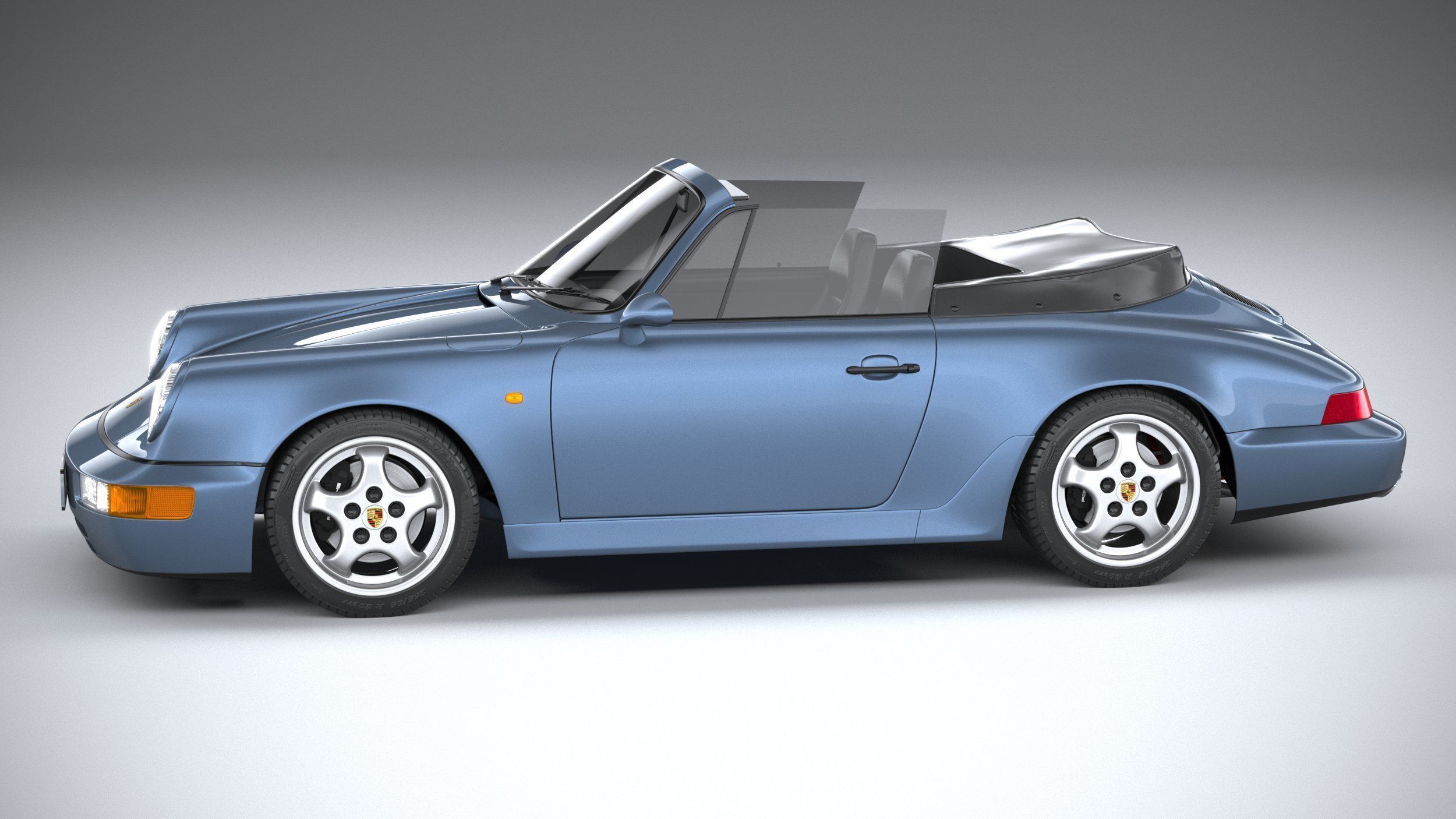 Porsche 911 964 Cabrio 1993 3D model_8