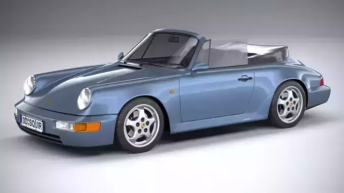 Porsche 911 964 Cabrio 1993 3D model