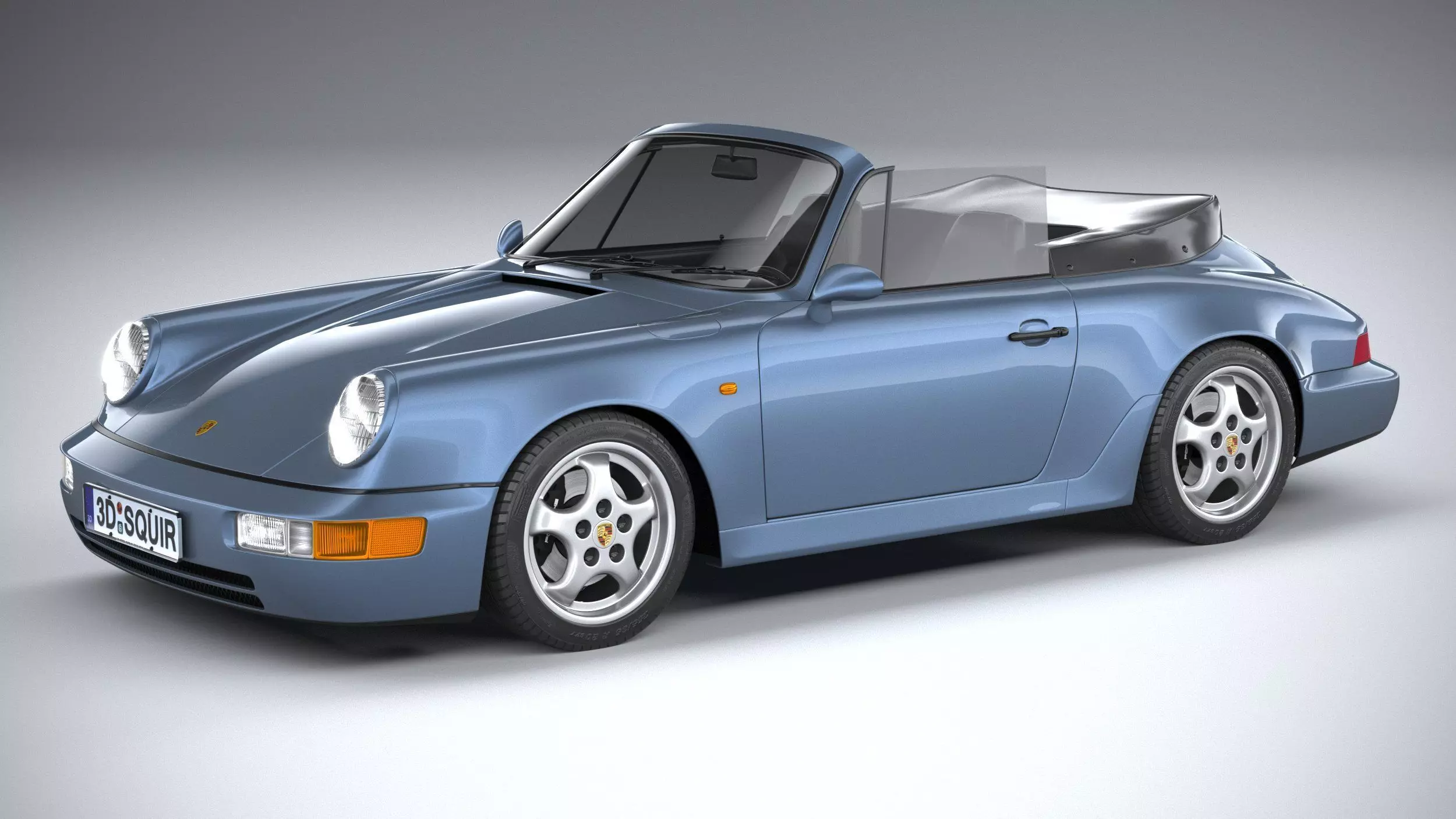 Porsche 911 964 Cabrio 1993 3D model_0