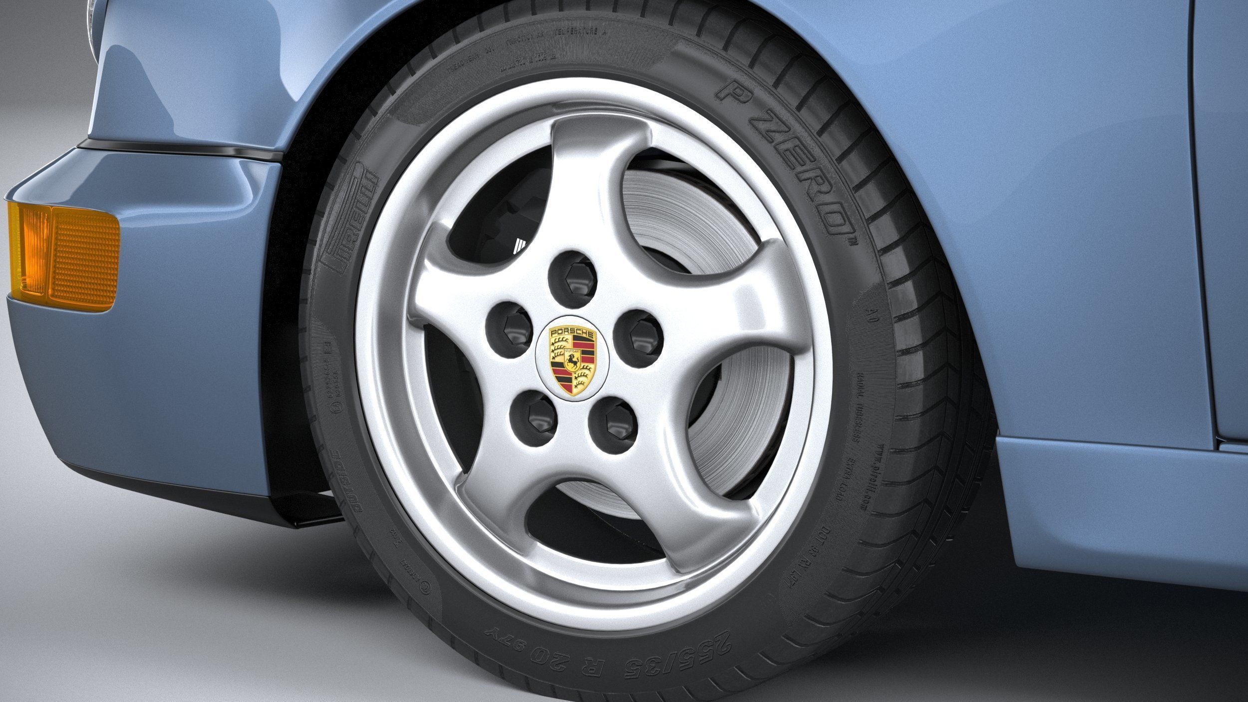 Porsche 911 964 Cabrio 1993 3D model_16