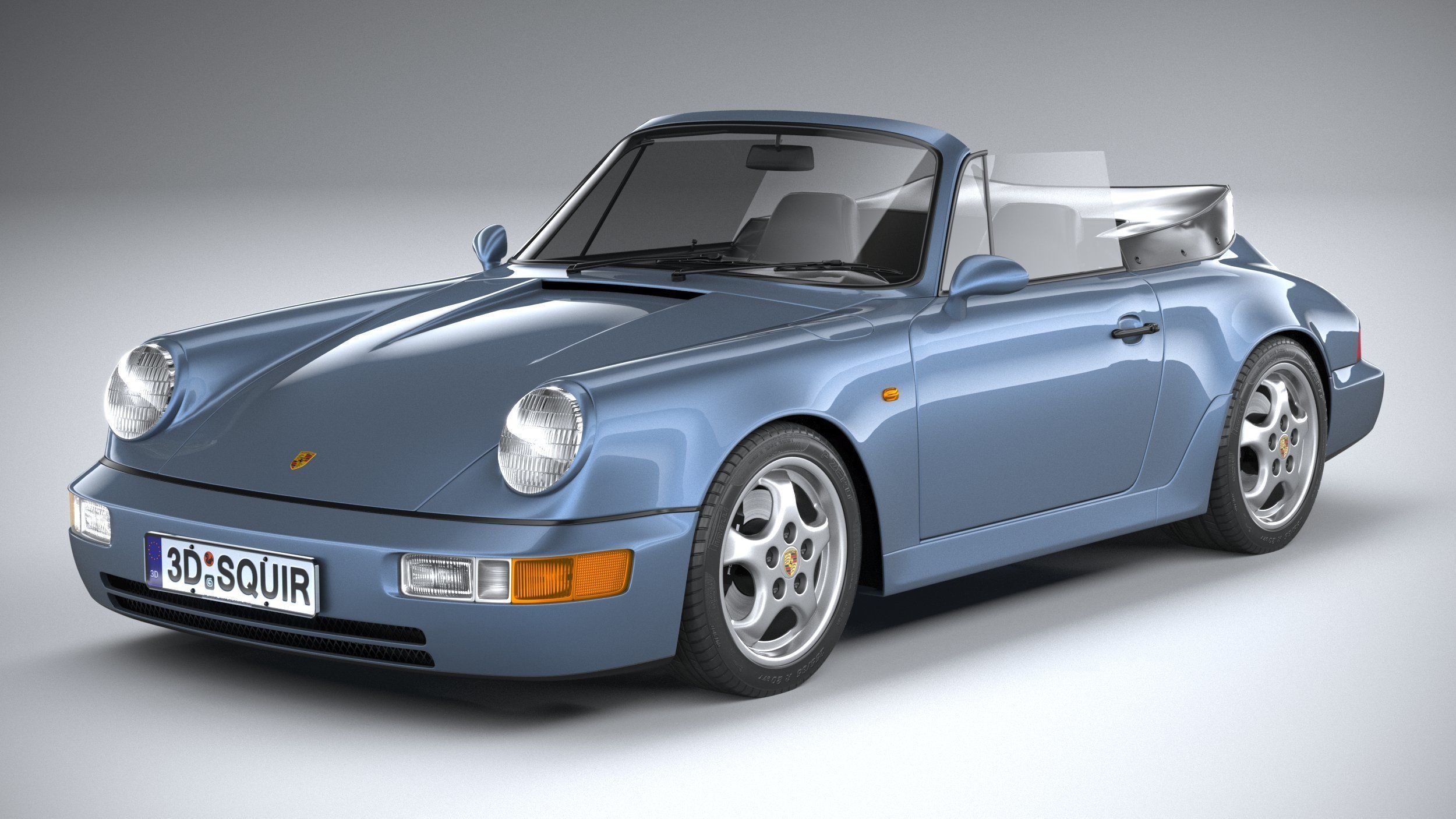 Porsche 911 964 Cabrio 1993 3D model_1