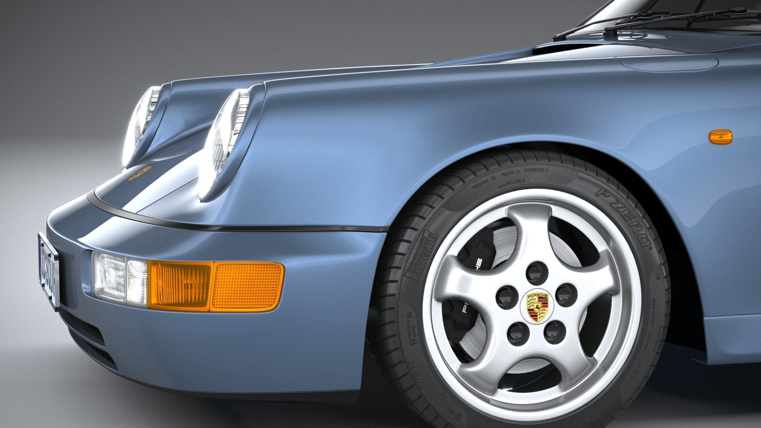 Porsche 911 964 Cabrio 1993 3D model_3