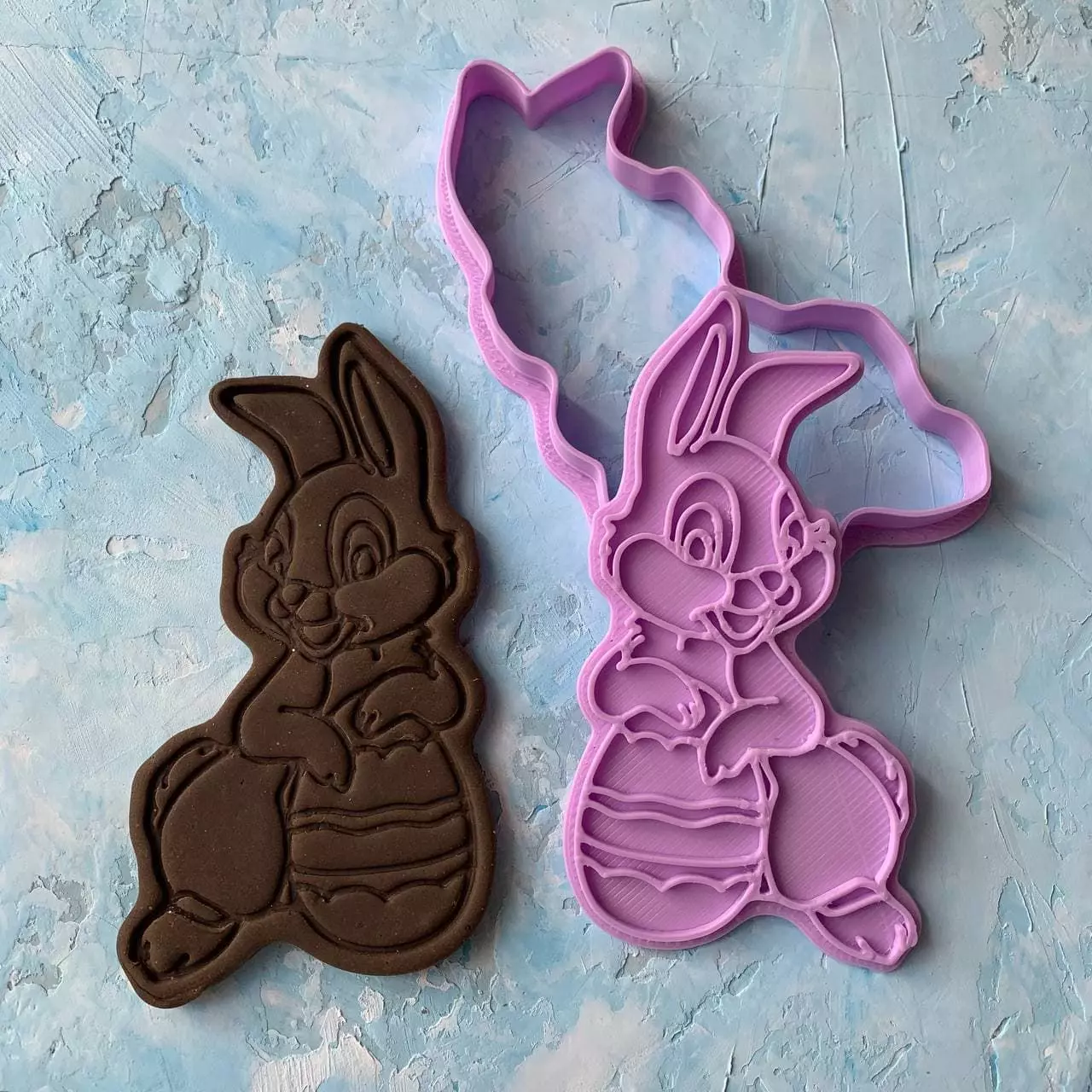 Easter bunny Cookie Cutter 3D print model_0