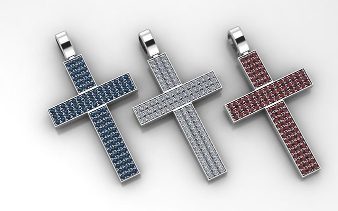 gold cross 2 3D print model
