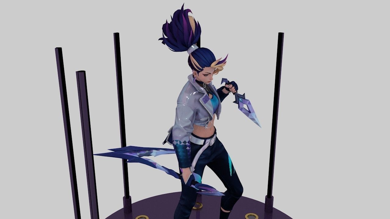 Akali League of legends kda all out 3D print model_10