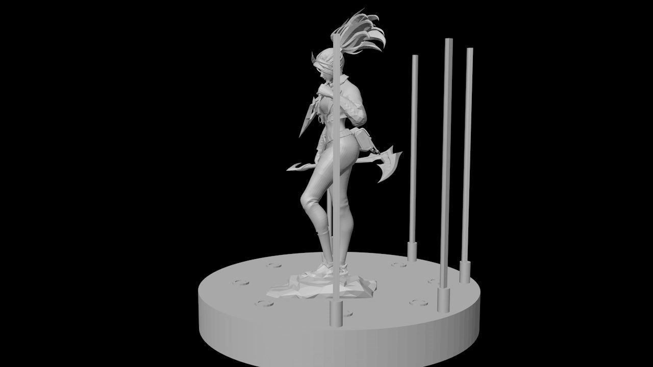 Akali League of legends kda all out 3D print model_9