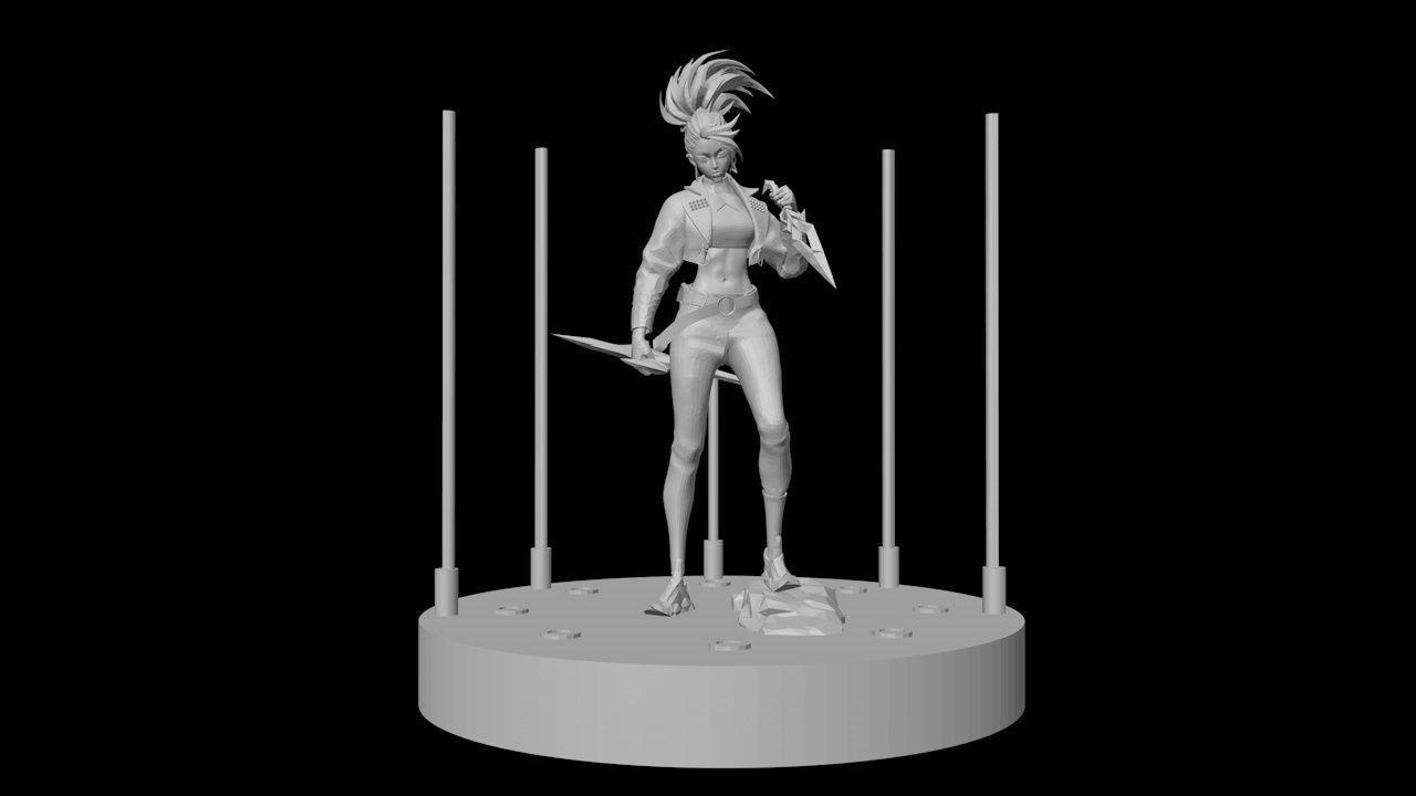 Akali League of legends kda all out 3D print model_3