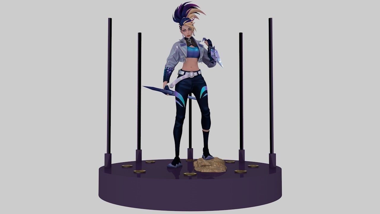Akali League of legends kda all out 3D print model_2