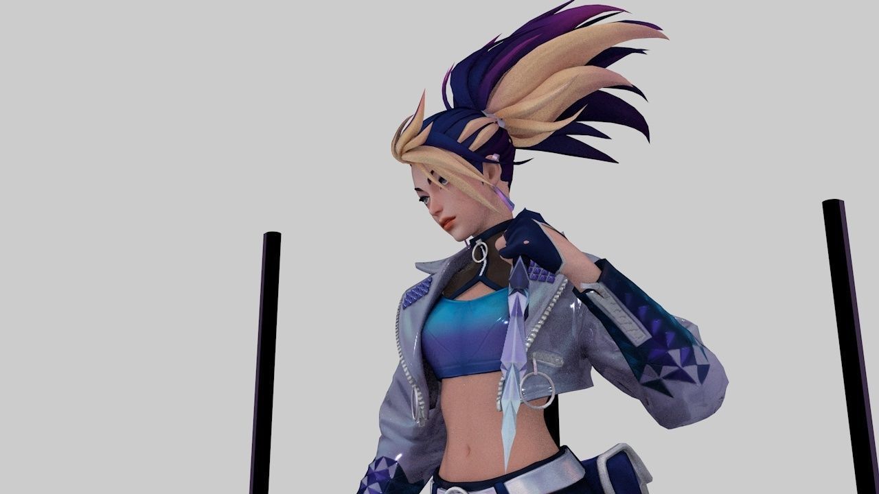 Akali League of legends kda all out 3D print model_1