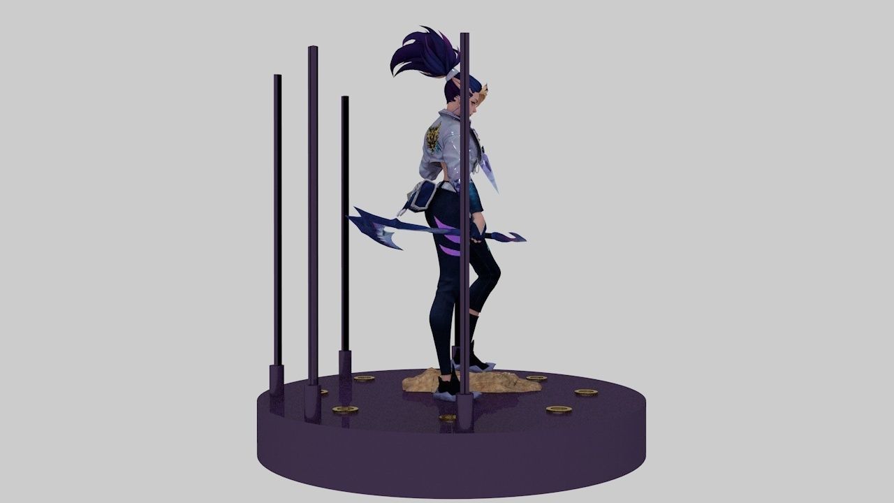 Akali League of legends kda all out 3D print model_4