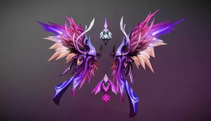 Futuristic Purple Wing