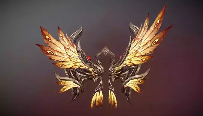 Futuristic leaf figure wing