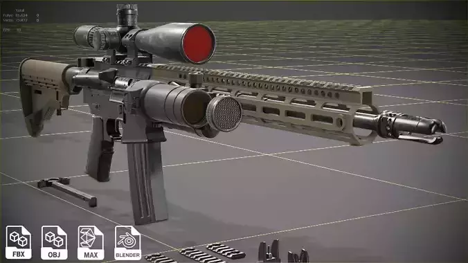 AR15 with various Attachments