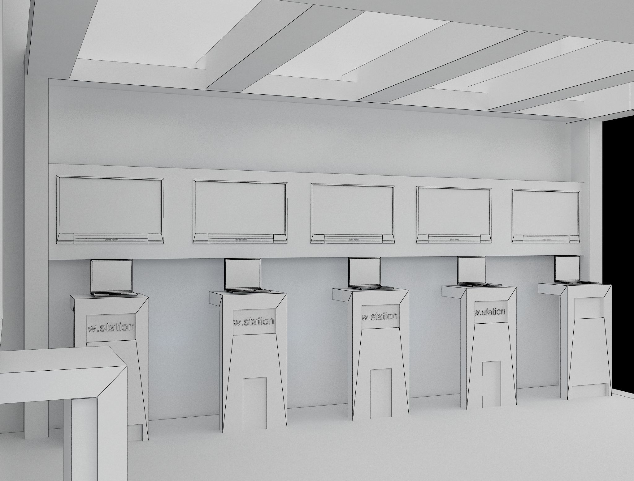 Booth Exhibition Stand a565b 3D model_19