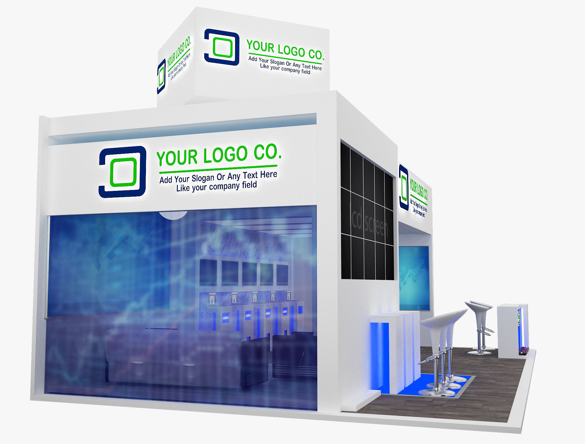 Booth Exhibition Stand a565b 3D model_8