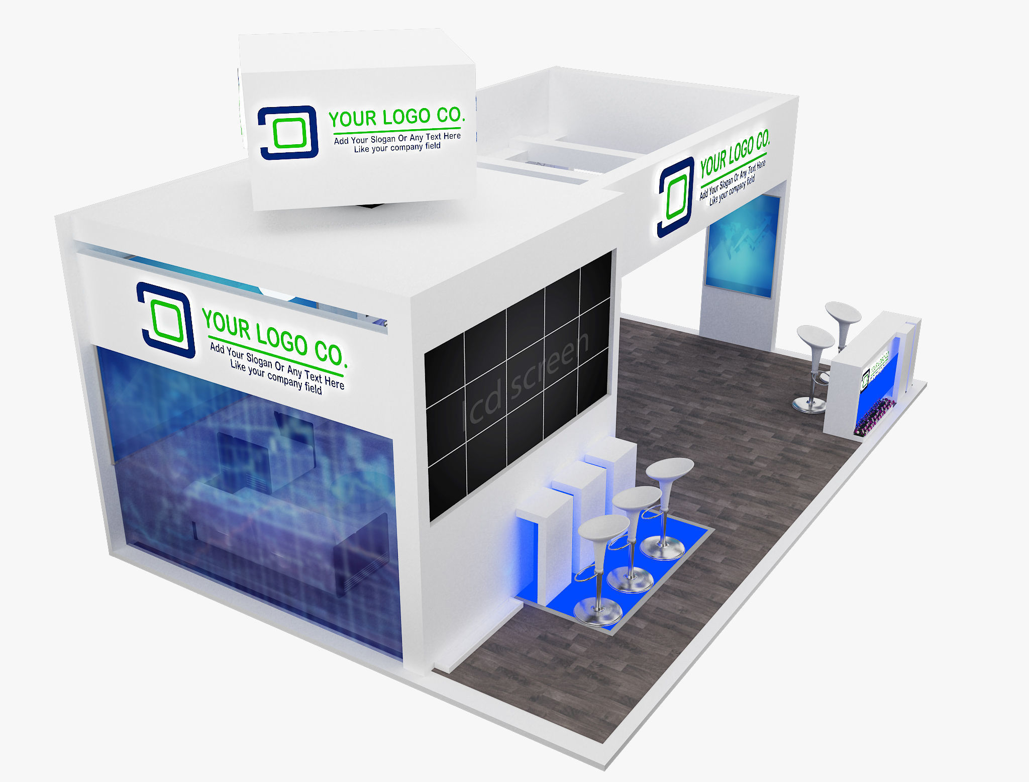 Booth Exhibition Stand a565b 3D model_4