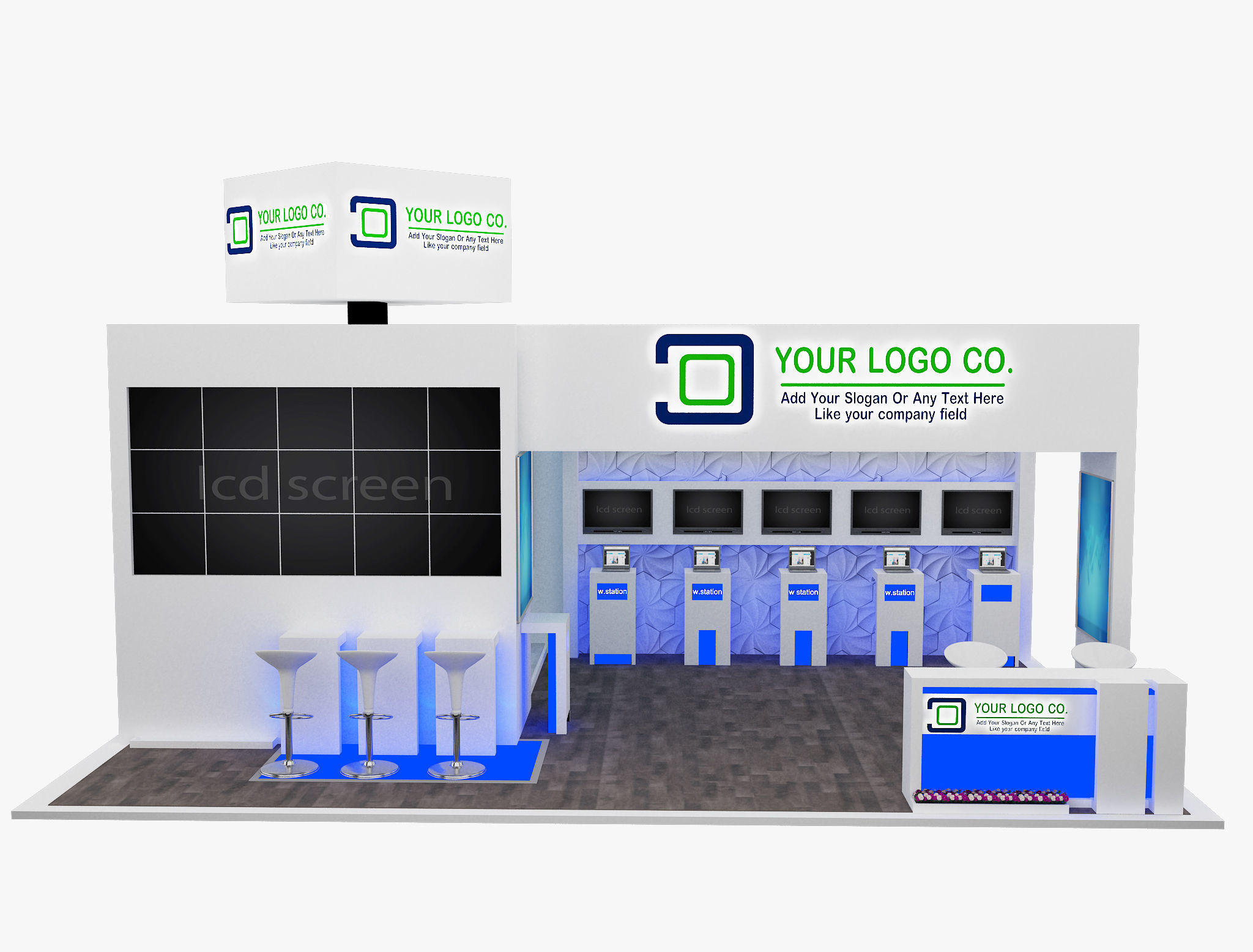 Booth Exhibition Stand a565b 3D model_2