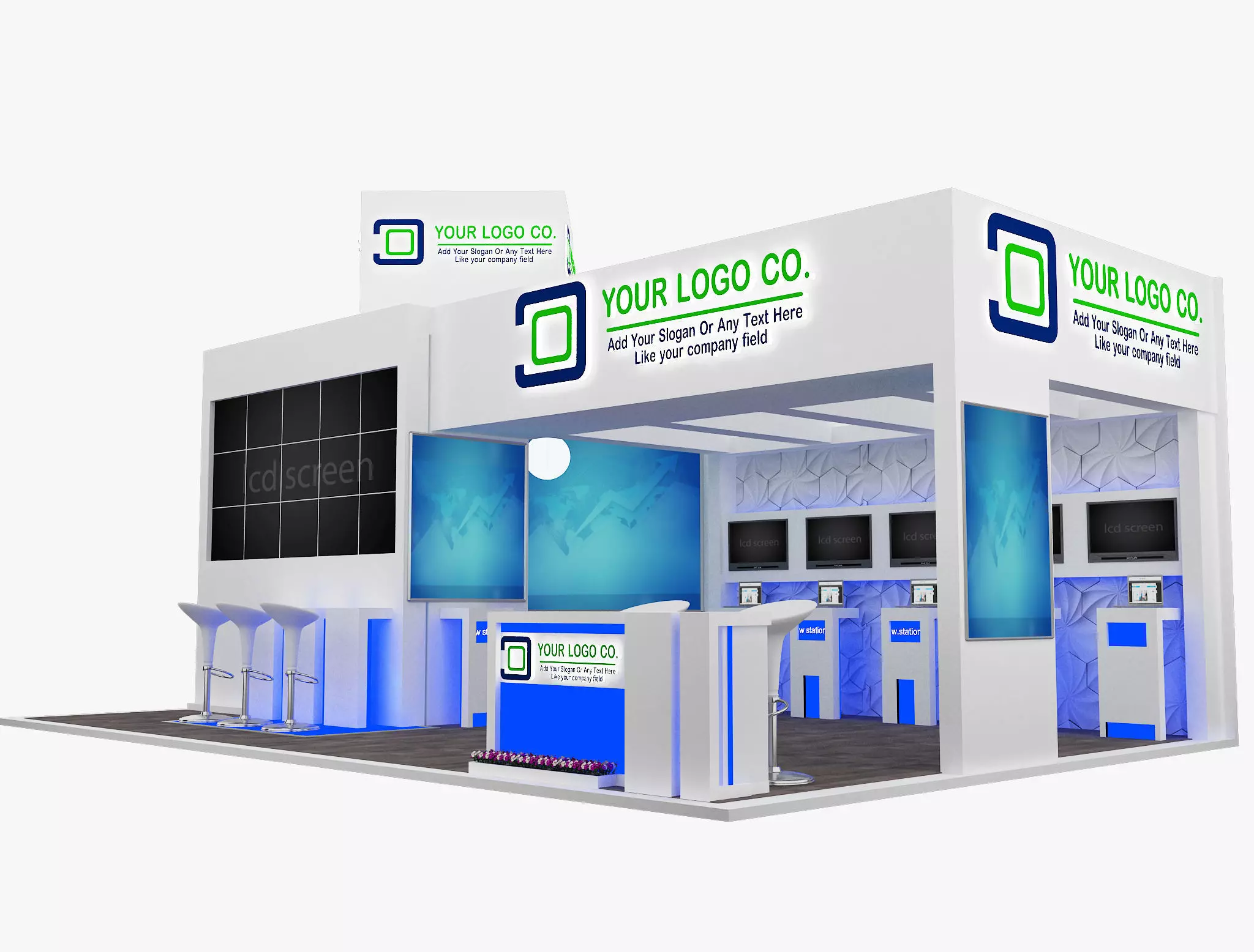 Booth Exhibition Stand a565b 3D model_0