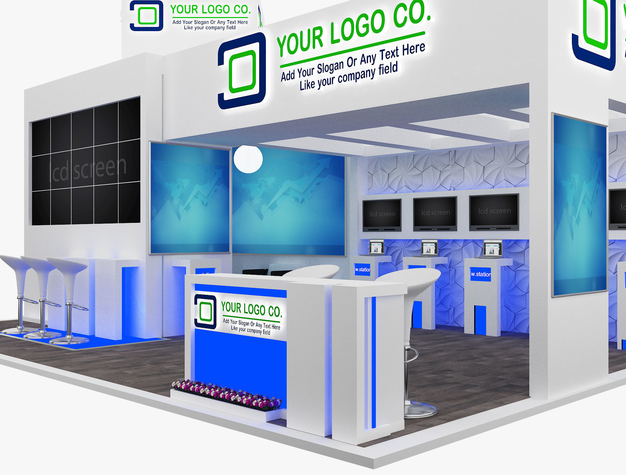 Booth Exhibition Stand a565b 3D model_10