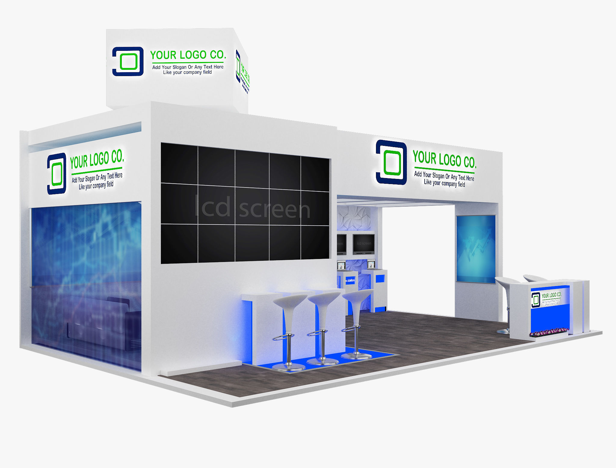 Booth Exhibition Stand a565b 3D model_6