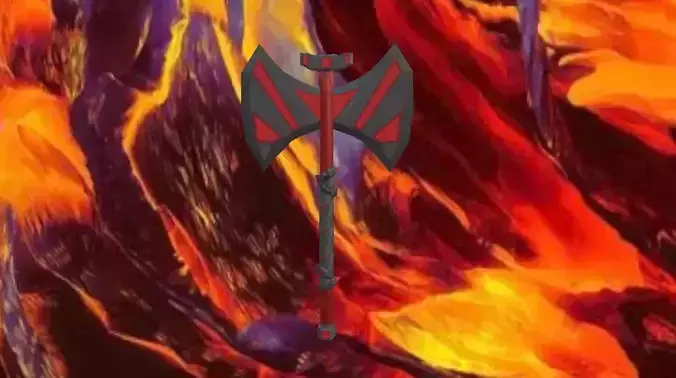 Stylized Hell Axe low-poly game ready