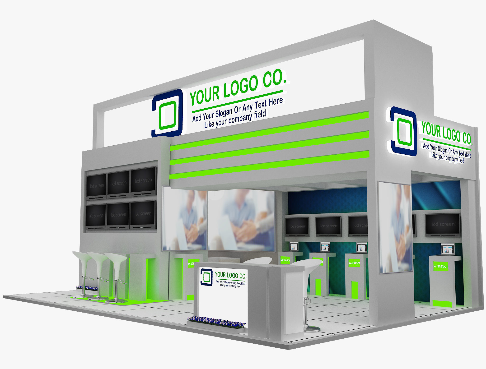 Booth Exhibition Stand a565c  3D model_12
