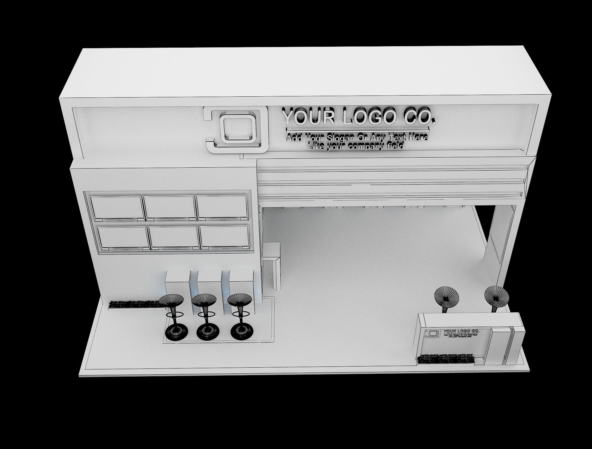 Booth Exhibition Stand a565c  3D model_3