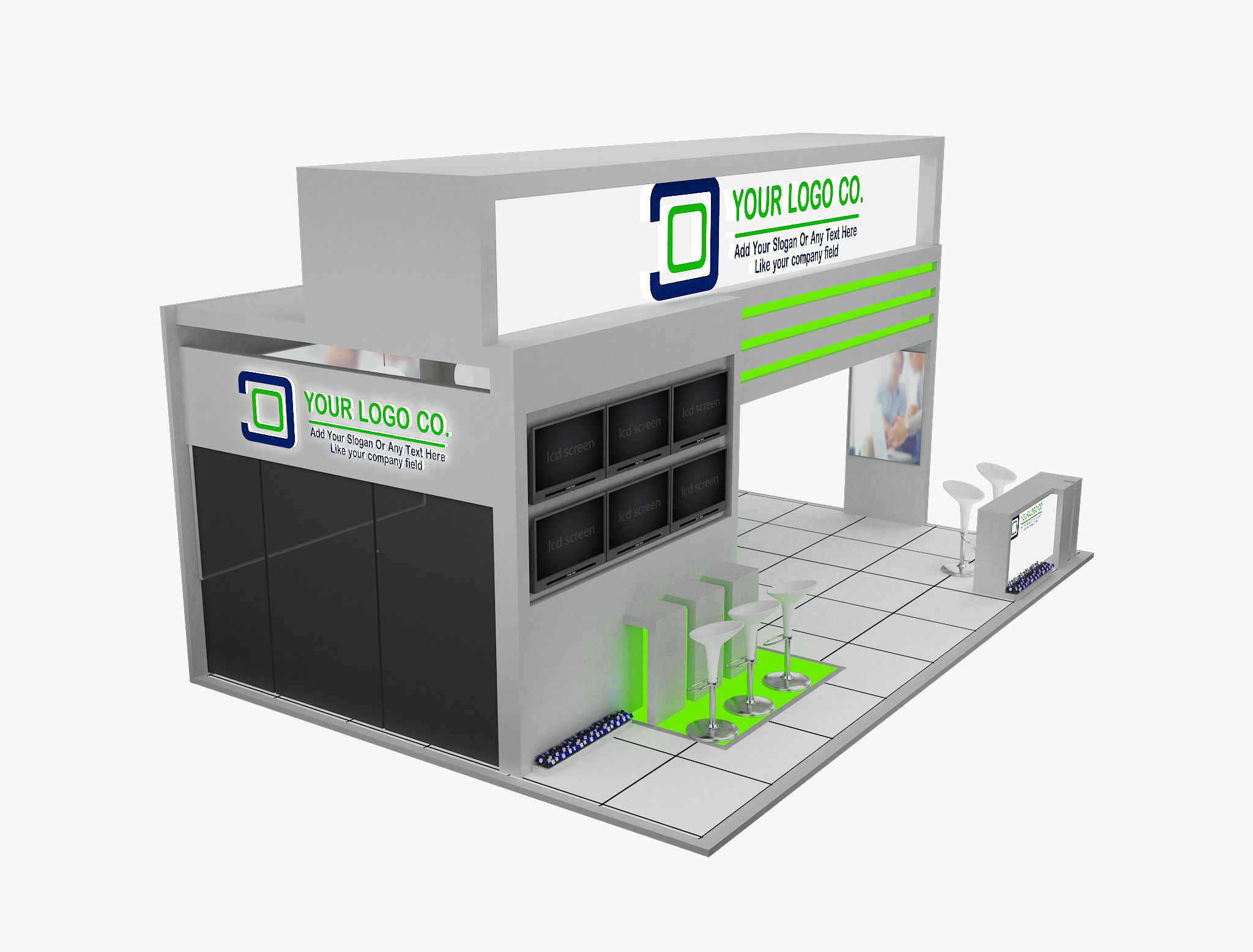 Booth Exhibition Stand a565c  3D model_10