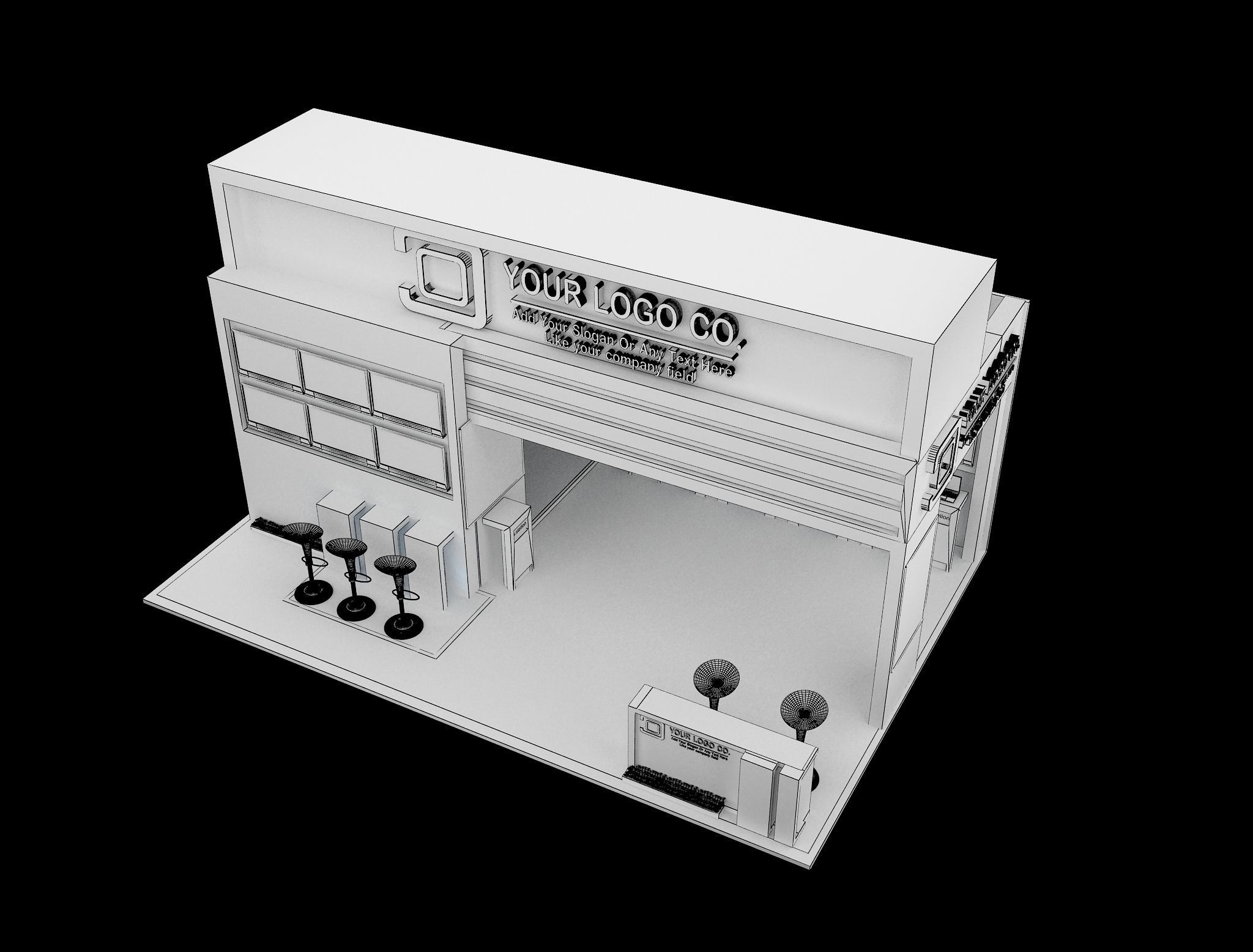 Booth Exhibition Stand a565c  3D model_1