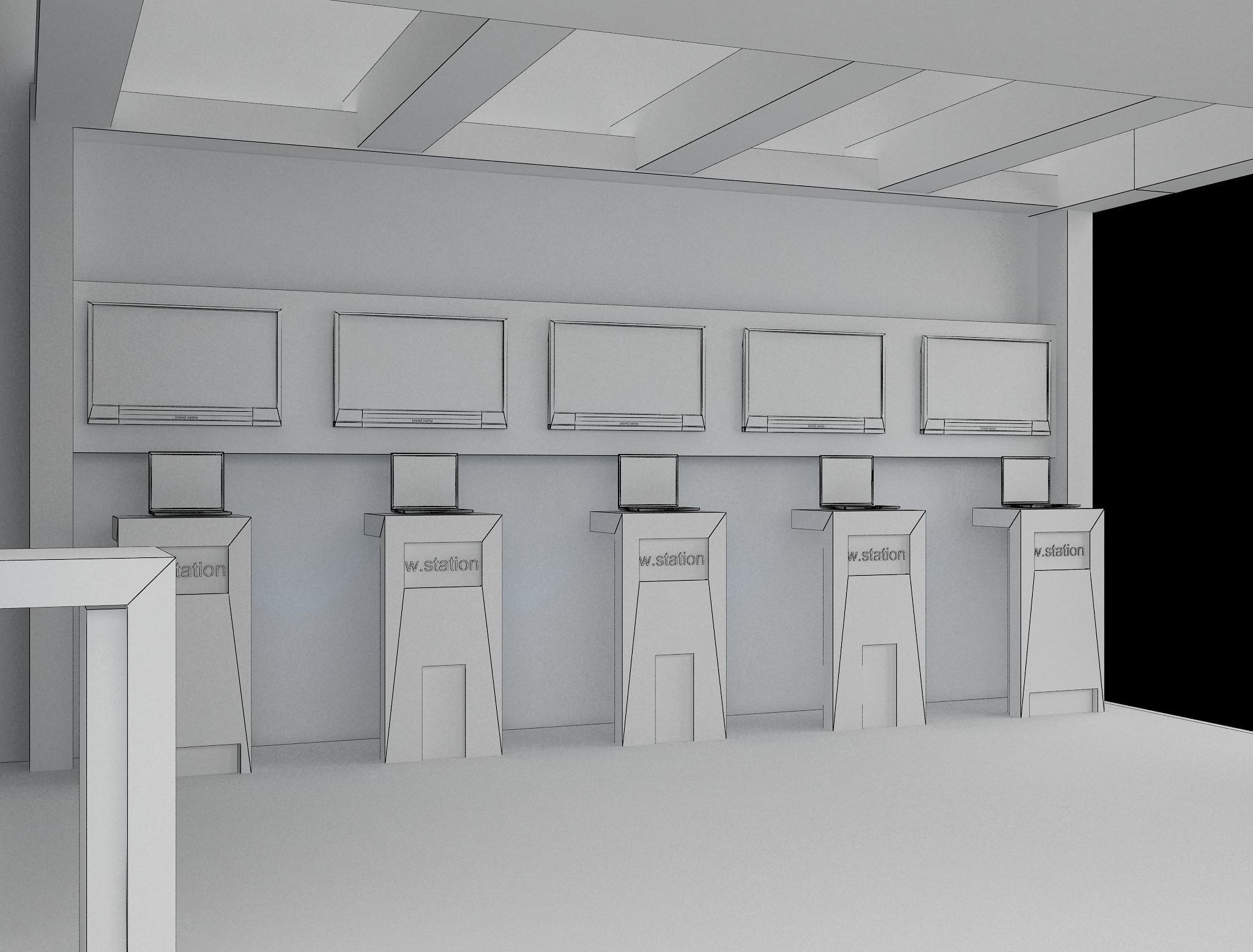 Booth Exhibition Stand a565c  3D model_17