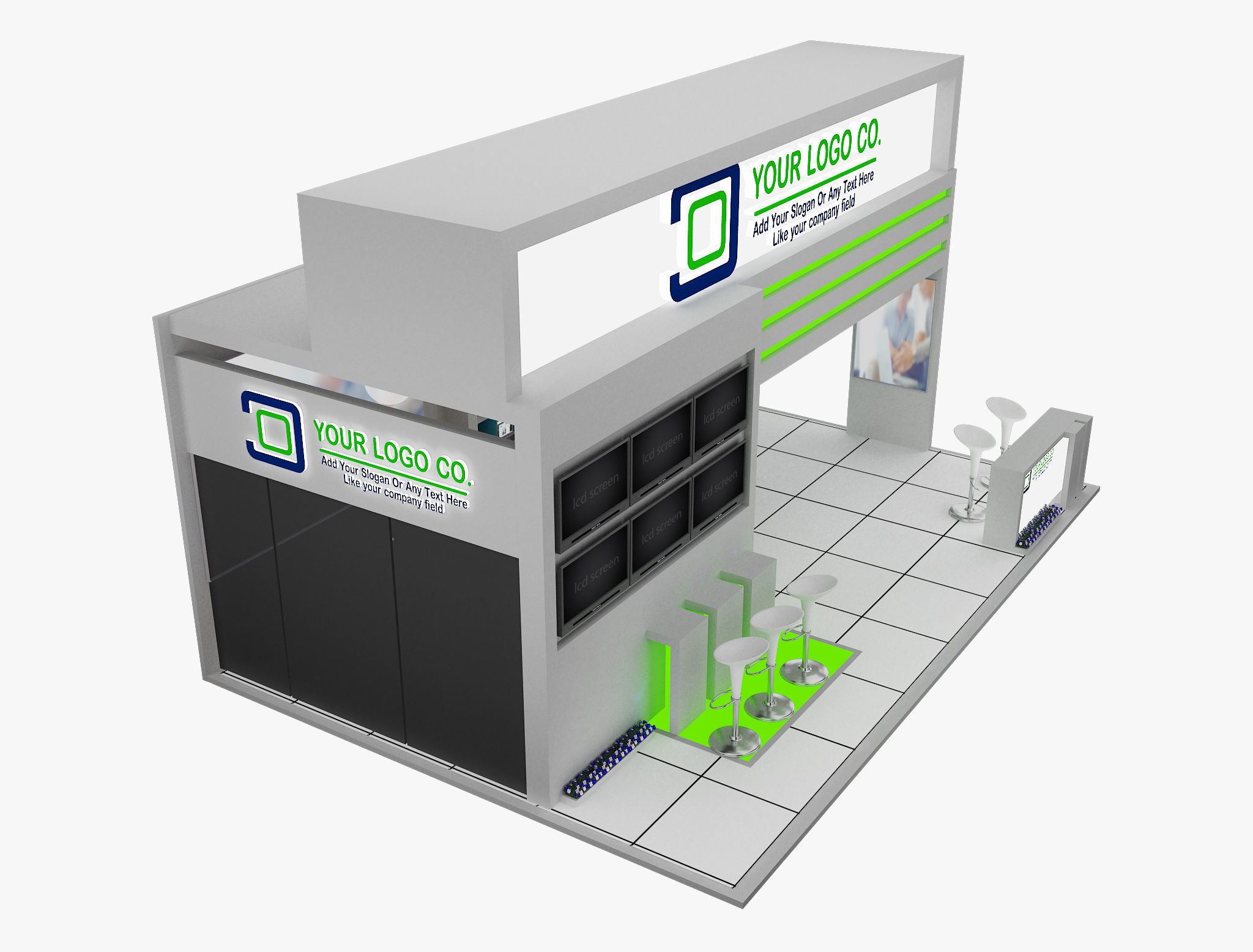 Booth Exhibition Stand a565c  3D model_4