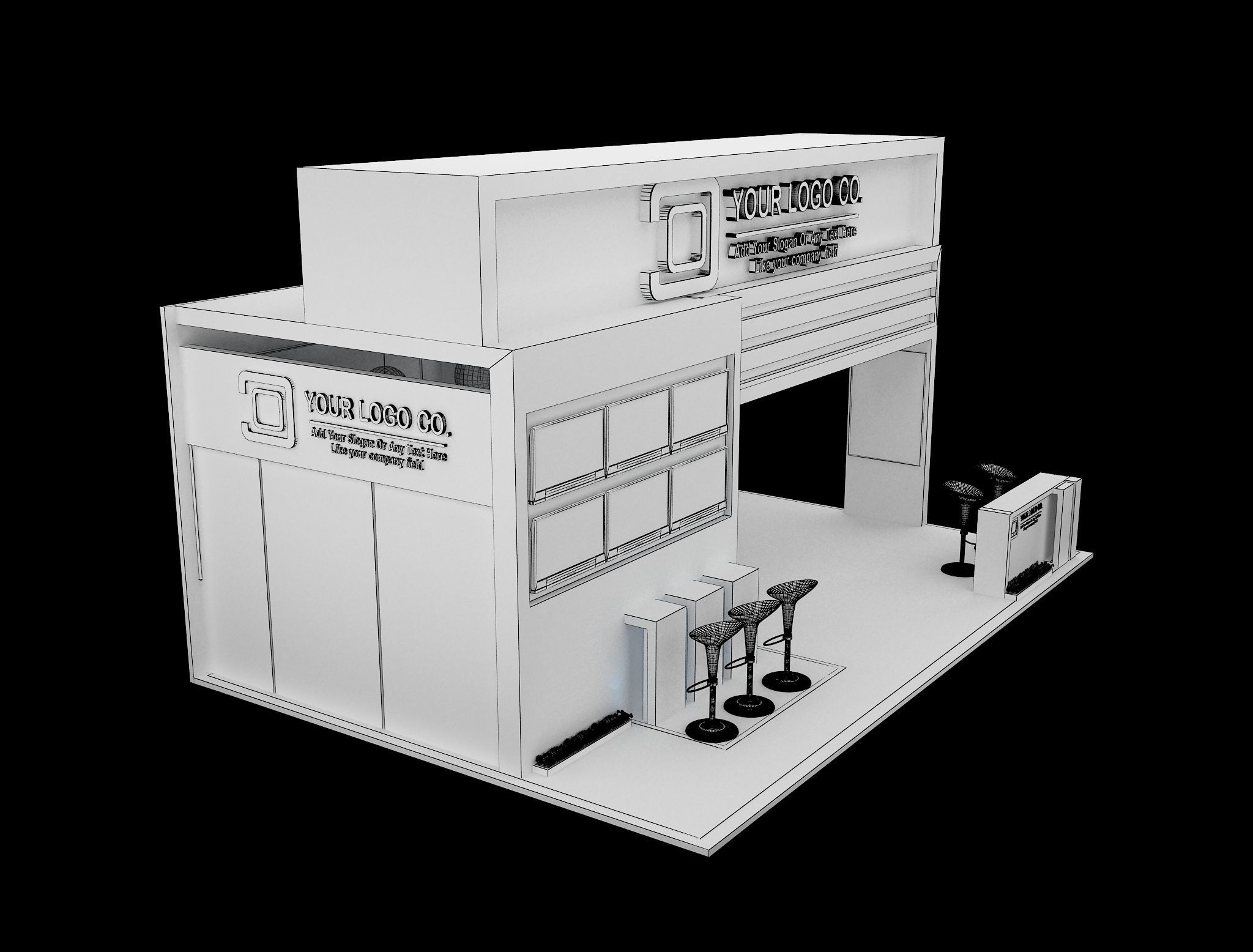 Booth Exhibition Stand a565c  3D model_11