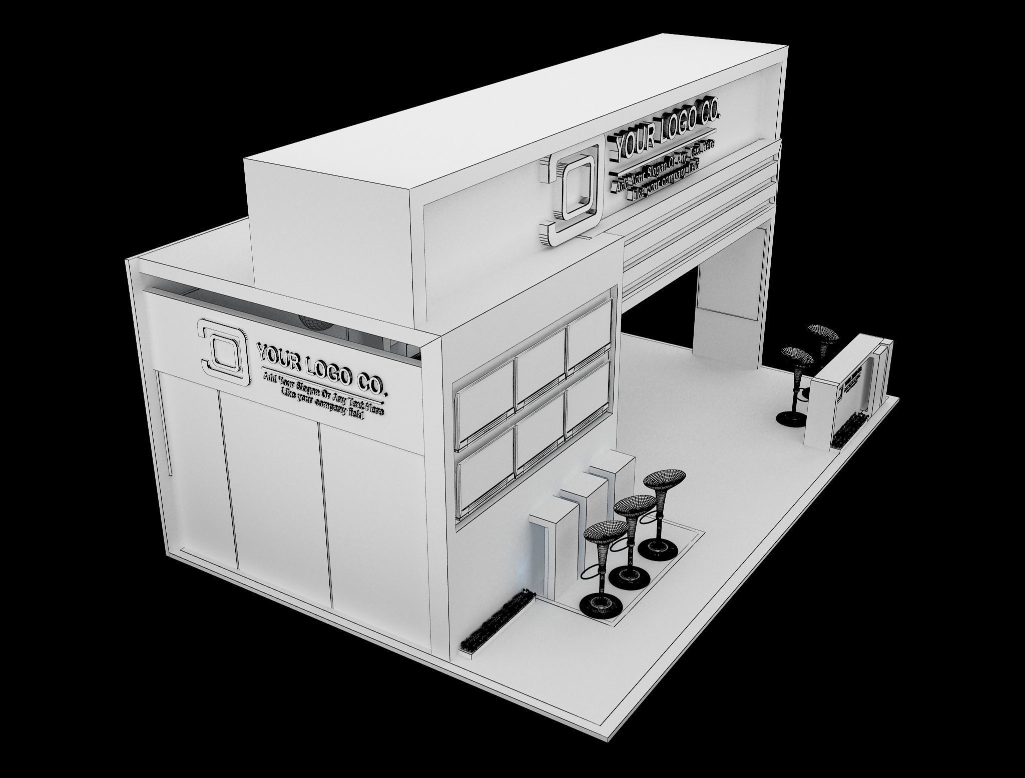 Booth Exhibition Stand a565c  3D model_5