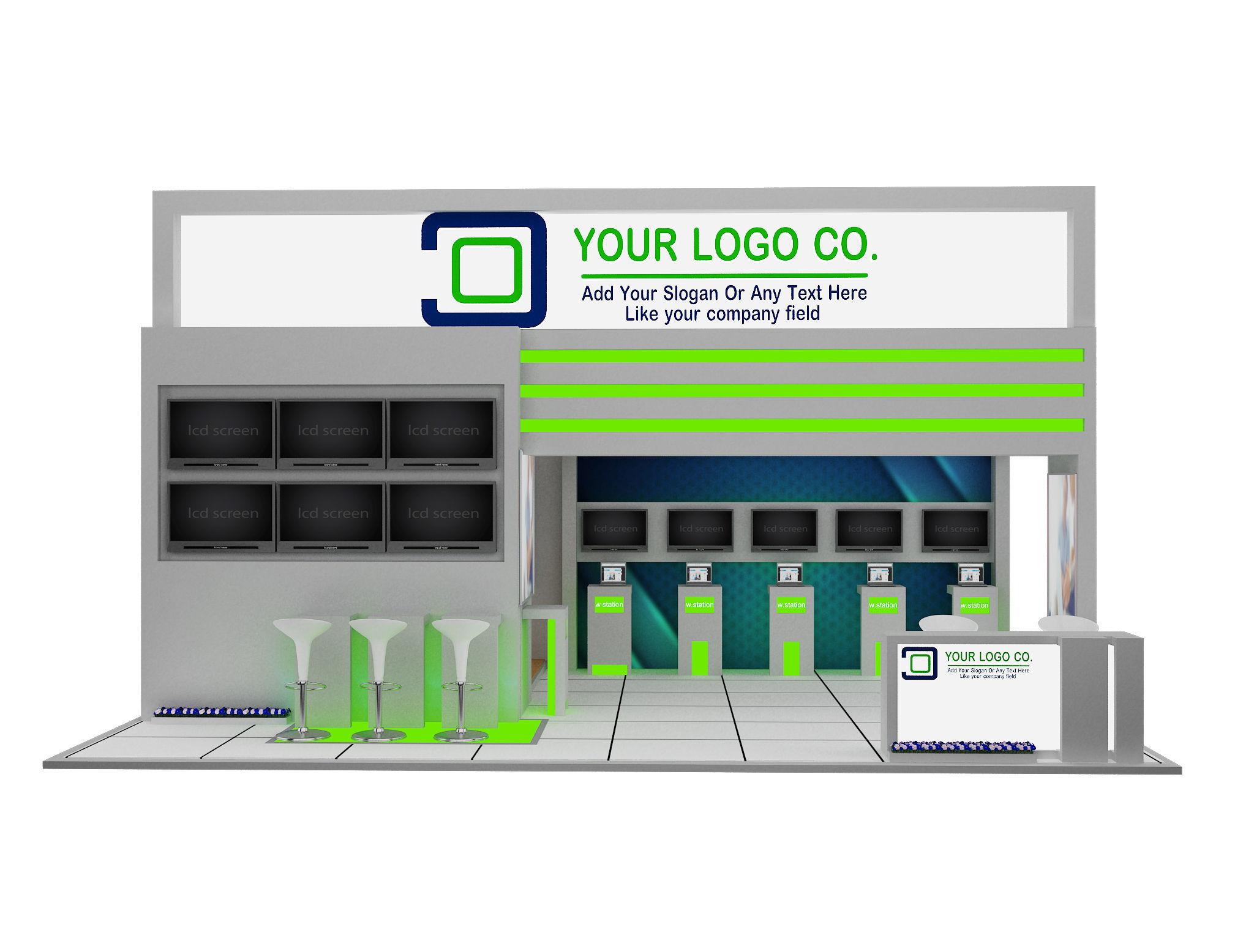 Booth Exhibition Stand a565c  3D model_8