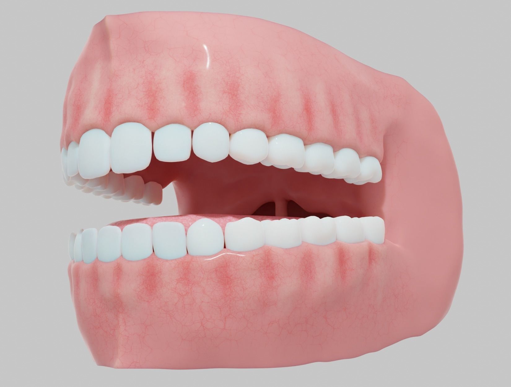 MOUTH human with teeth 3D model_1